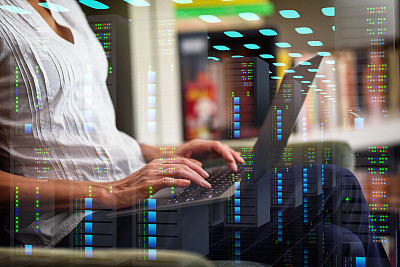 商務女性的合成圖像 計算機網絡信息與軟件技術開發的新前沿